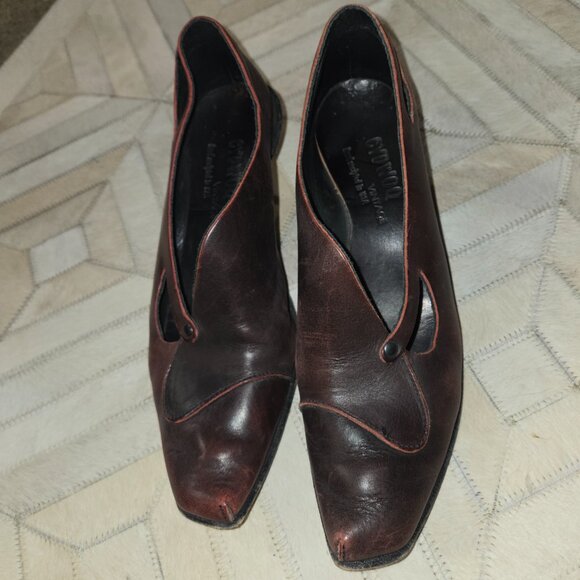 Cydwoq handmade oxblood Brown leather shoes 7M - Picture 2 of 4